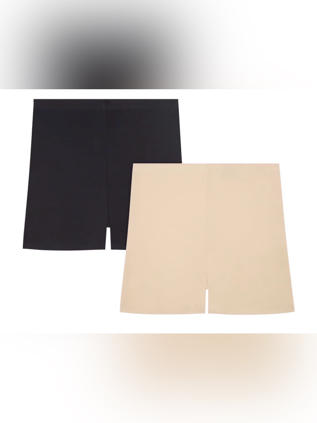 Nwt Maidenform 2 Pack Shorty W/ Light Control + Cool Wicking Fabric Black/Almond
